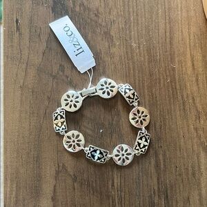 Liz&co. Silver Floral Bracelet
